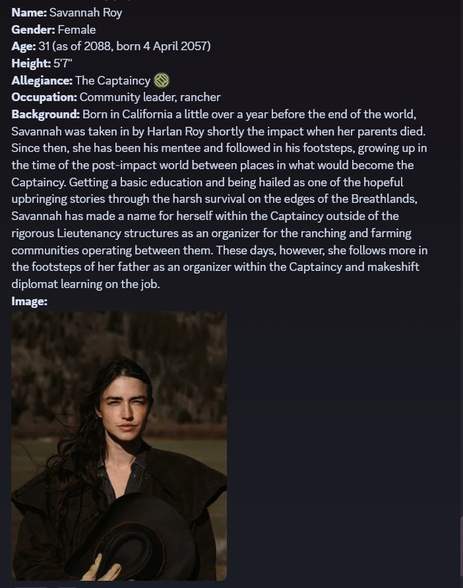 Character profile: Savannah Roy