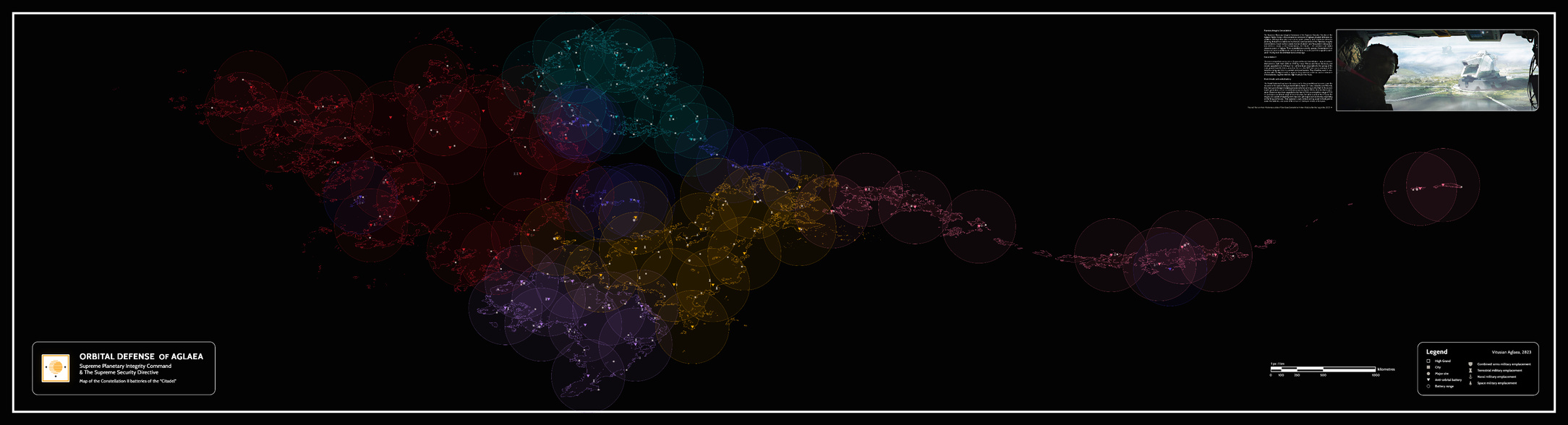 Orbital Defense Map of Aglaea (2823)