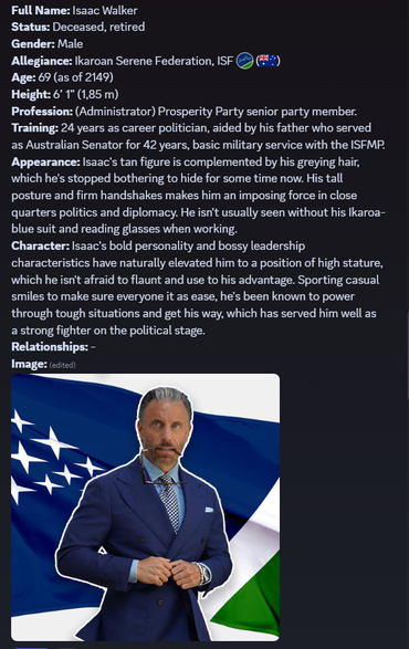 Character profile: Isaac Walker